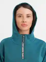 Тёмно-бирюзовый спортивный женский костюм больших размеров, джоггеры, худи с капюшоном