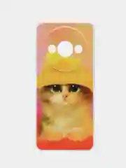 Желтый чехол на Redmi A3/Poco C61 / Редми А3/Поко С61 прозрачный, с рисунком, защита камеры