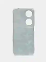 Бирюзовый чехол на Honor X7B/90 Smart / Хонор X7B/90 Смарт прозрачный, с рисунком, защита камеры