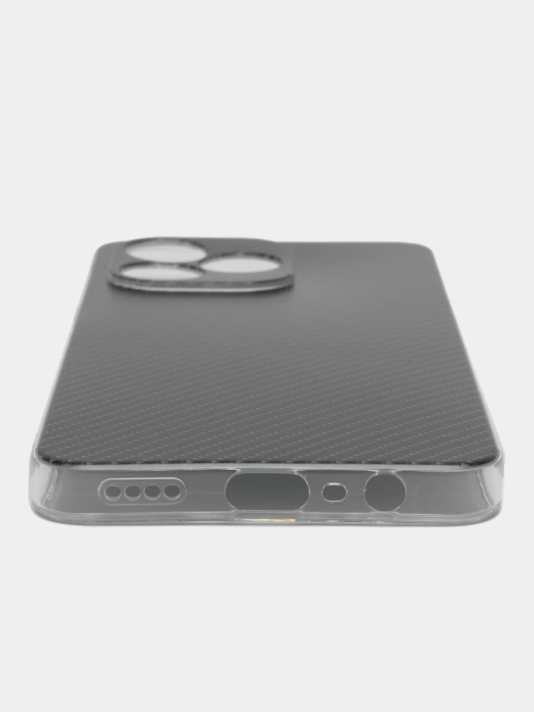 Хаки силиконовый чехол на Realme C53/C51 (Реалми С53/С51), прозрачный, с рисунком, защита камеры