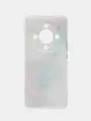 Ледяной силиконовый чехол на Honor X9B (Хонор X9B), прозрачный, с рисунком, защита камеры