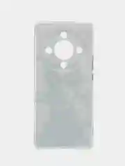 Серый силиконовый чехол на Honor X9B (Хонор X9B), прозрачный, с рисунком, защита камеры