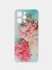 Конфетный силиконовый чехол на Xiaomi Redmi 12 (Редми 12), прозрачный, с рисунком, защита камеры