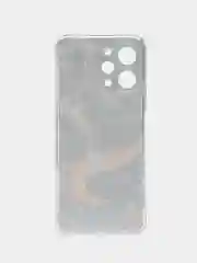 Коричневый силиконовый чехол на Xiaomi Redmi 12 (Редми 12), прозрачный, с рисунком, защита камеры