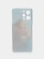 Светло-коричневый силиконовый чехол на Xiaomi Redmi 12 (Редми 12), прозрачный, с рисунком, защита камеры