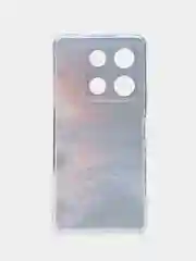 Фиолетовый чехол для Infinix Note 30 Pro (Инфиникс Нот 30 Про), прозрачный, с рисунком, защита камеры
