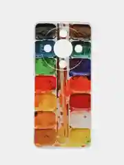 Бордовый силиконовый чехол на Honor X9B (Хонор X9B), прозрачный, с рисунком, защита камеры