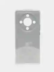 Серебряный силиконовый чехол на Honor X9B (Хонор X9B), прозрачный, с рисунком, защита камеры
