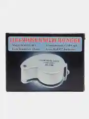 Лупа ювелирная 40х-25мм с подсветкой (2 LED)
