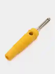 Штекер Banana желтый, винтовое крепление