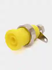 Гнездо Banana желтый, на панель под пайку