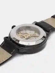 Черный часы механические наручные мужские SEWOR скелетон