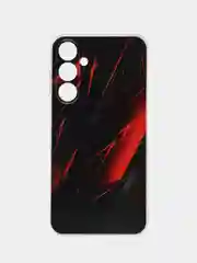 Красный чехол на Samsung Galaxy A55 5G / Самсунг Галакси А55 5G прозрачный, с рисунком