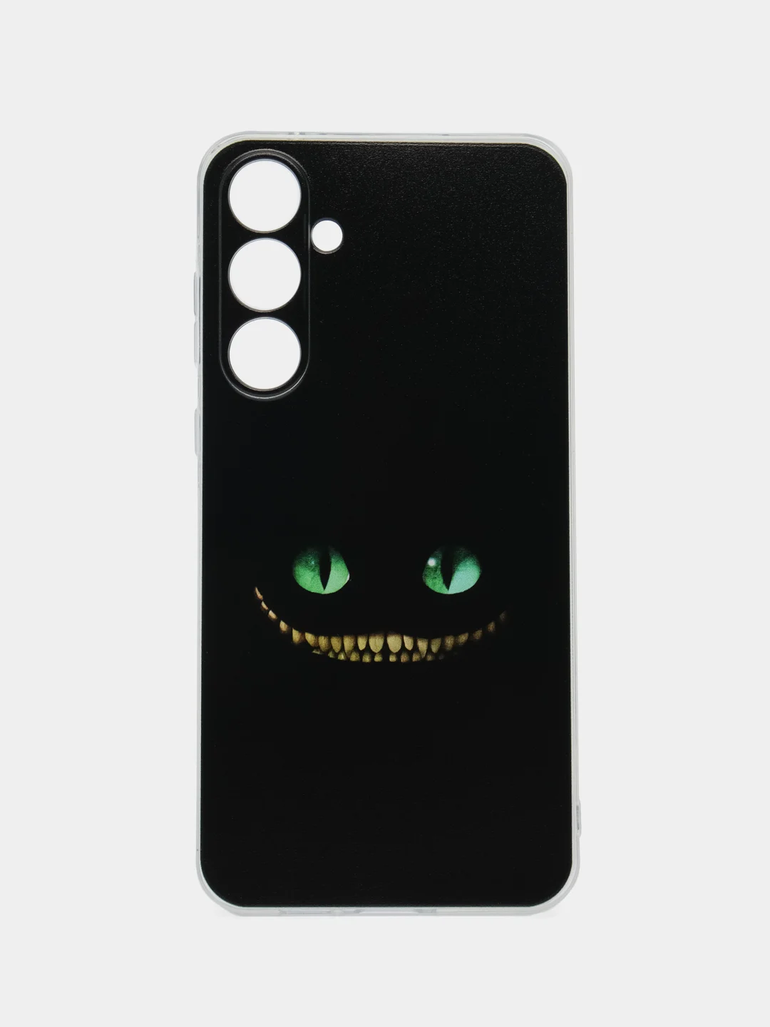 Черный чехол на Samsung Galaxy A55 5G / Самсунг Галакси А55 5G прозрачный, с рисунком
