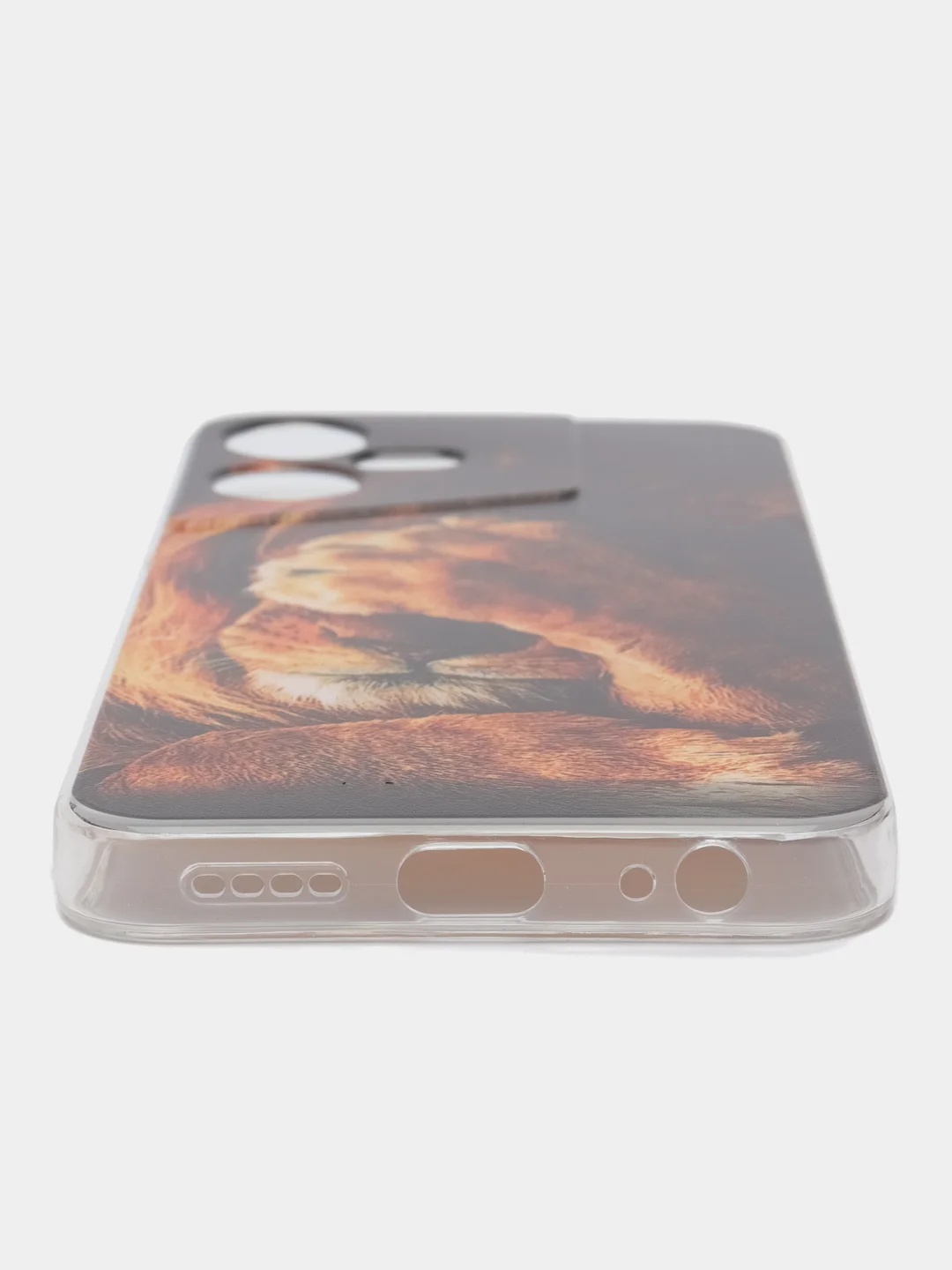 Светло-бежевый чехол на Tecno Pova Neo 3 (Текно Пова Нео 3), прозрачный, с рисунком, защита камеры