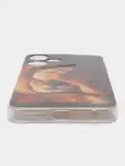 Светло-бежевый чехол на Tecno Pova Neo 3 (Текно Пова Нео 3), прозрачный, с рисунком, защита камеры