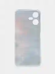 Фиолетовый чехол на Tecno Pova Neo 3 (Текно Пова Нео 3), прозрачный, с рисунком, защита камеры
