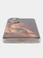 Светло-бежевый чехол прозрачный на Xiaomi Redmi Note 12S (Сяоми Редми Нот 12S), с рисунком, защита камеры