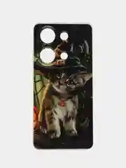 Медный чехол на Xiaomi Redmi Note 13 Pro 4G/Poco M6 Pro 4G, прозрачный, с рисунком, защита камеры
