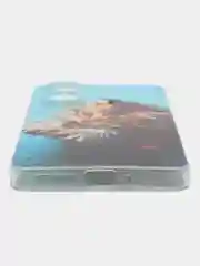 Светло-коричневый чехол на Xiaomi Redmi Note 13 Pro 4G/Poco M6 Pro 4G, прозрачный, с рисунком, защита камеры