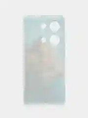 Светло-коричневый чехол на Xiaomi Redmi Note 13 Pro 4G/Poco M6 Pro 4G, прозрачный, с рисунком, защита камеры