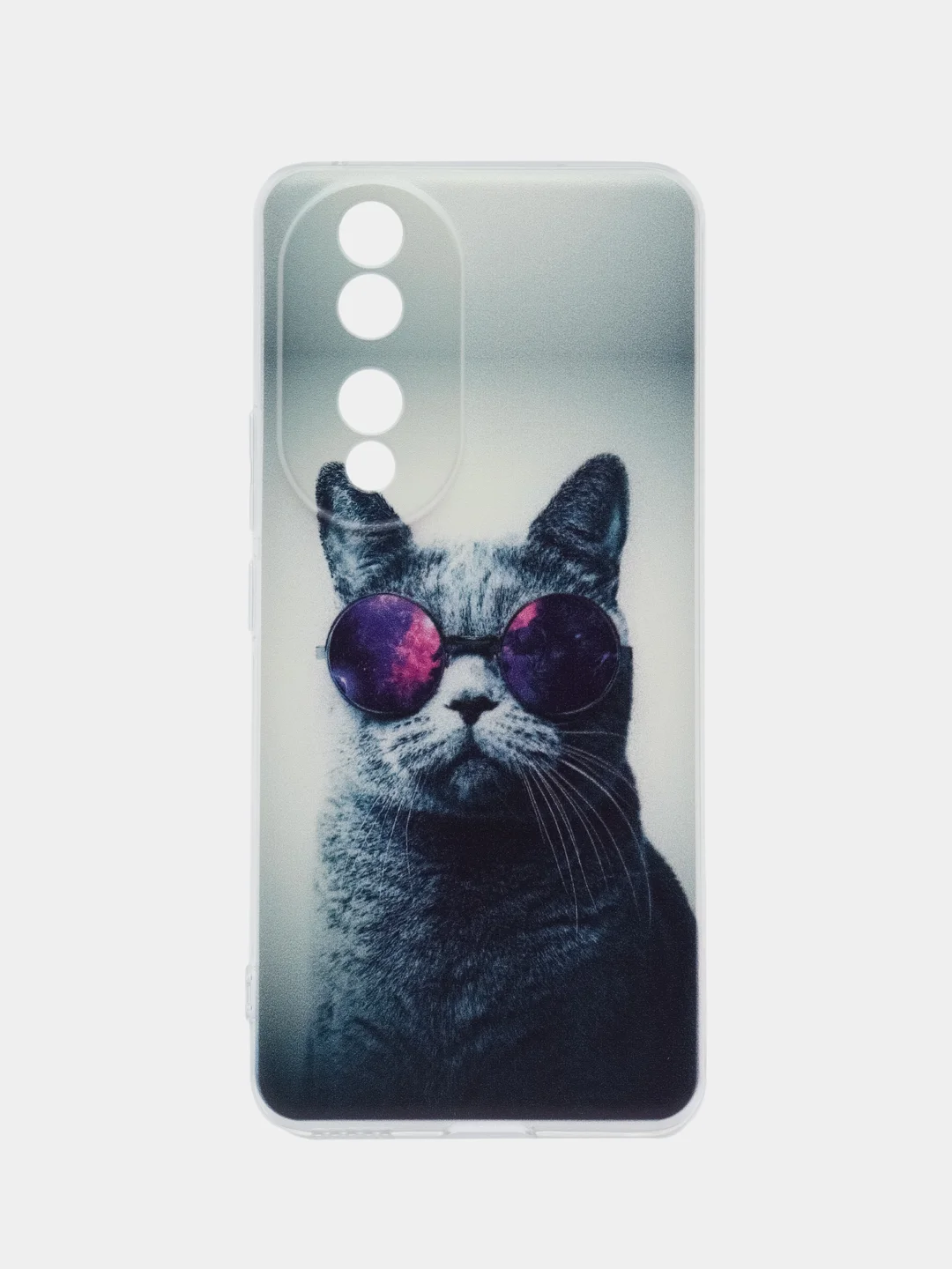 Синий меланж силиконовый чехол на Honor 90 (Хонор 90), прозрачный, с рисунком