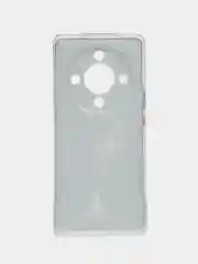 Серый меланж силиконовый чехол на Honor X9B (Хонор X9B), прозрачный, с рисунком, защита камеры