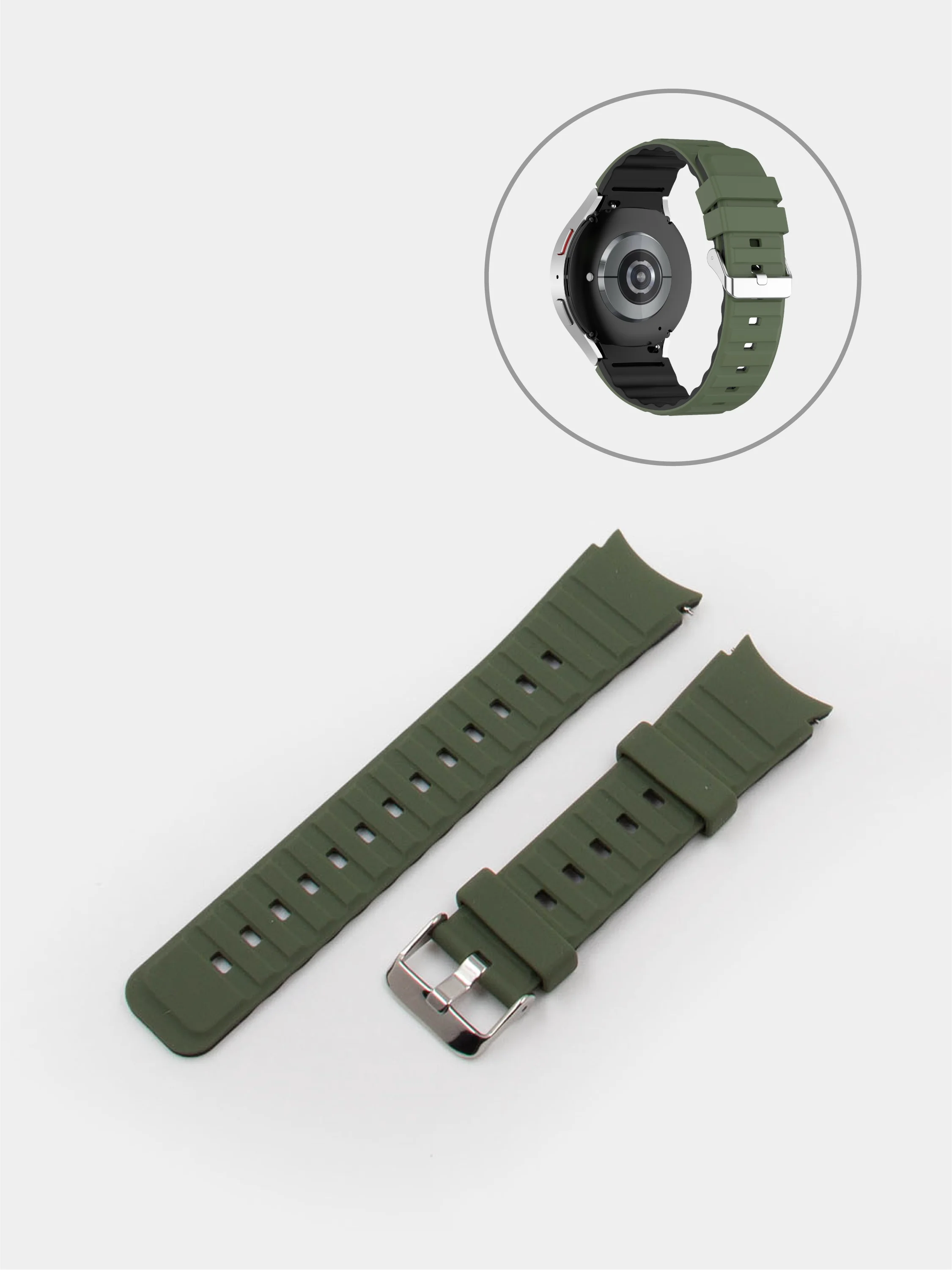 Ремешок для часов Samsung Galaxy Watch 6 / 5 / 4, силиконовый, 20мм