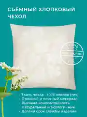 Подушка Ecotex лузга гречихи/гречка с чехлом на молнии и регулируемым наполнителем