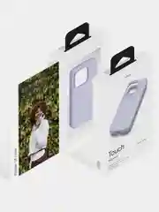 Лавандовый чехол для iPhone 15 Pro uBear Touch Mag Case, MagSafe совместимый, софт-тач