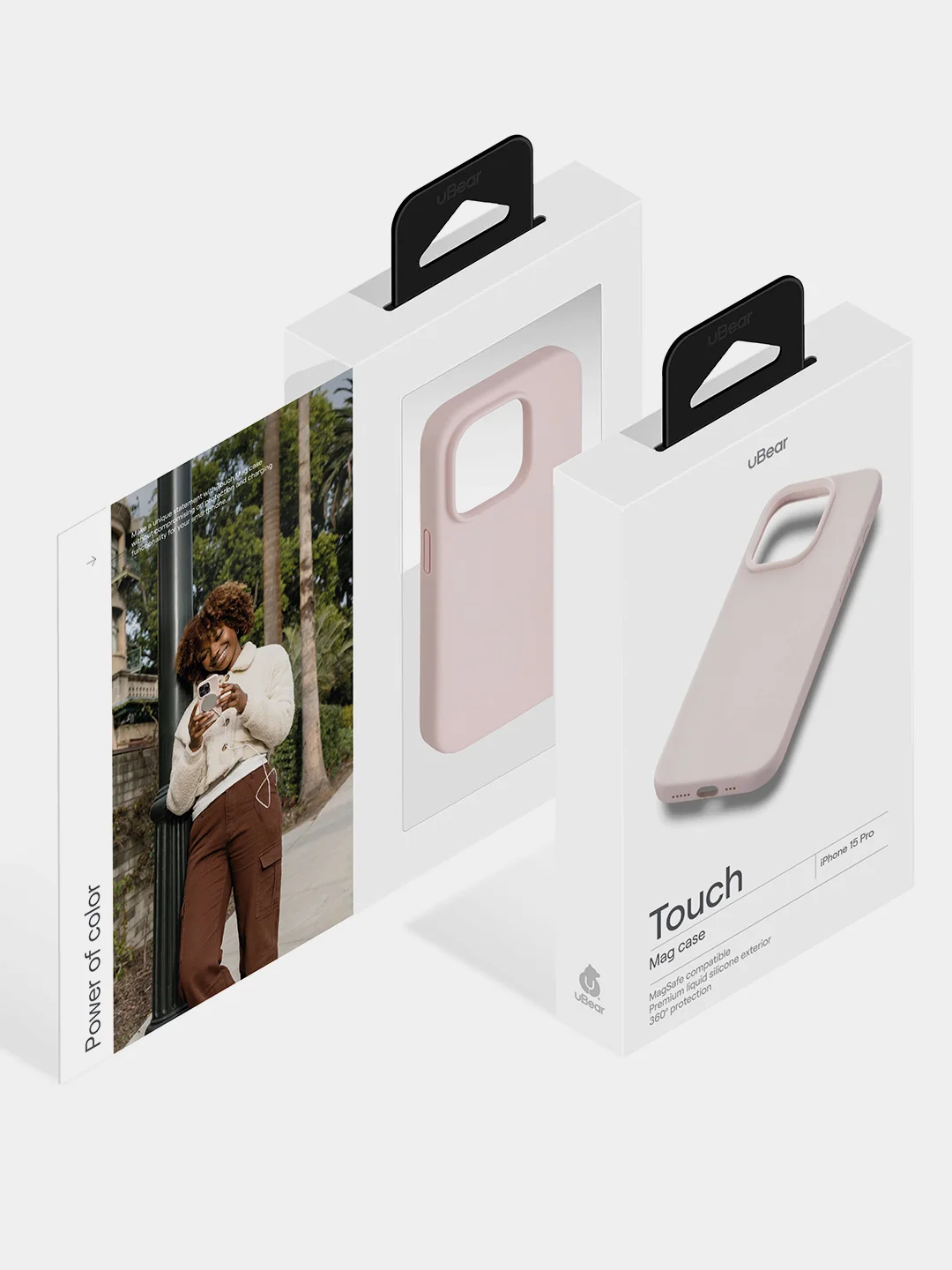 Ледяной чехол для iPhone 15 Pro uBear Touch Mag Case, MagSafe совместимый, софт-тач