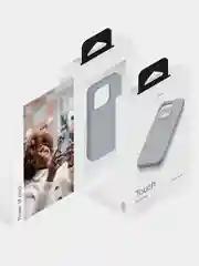 Серый чехол для iPhone 15 Pro uBear Touch Mag Case, MagSafe совместимый, софт-тач