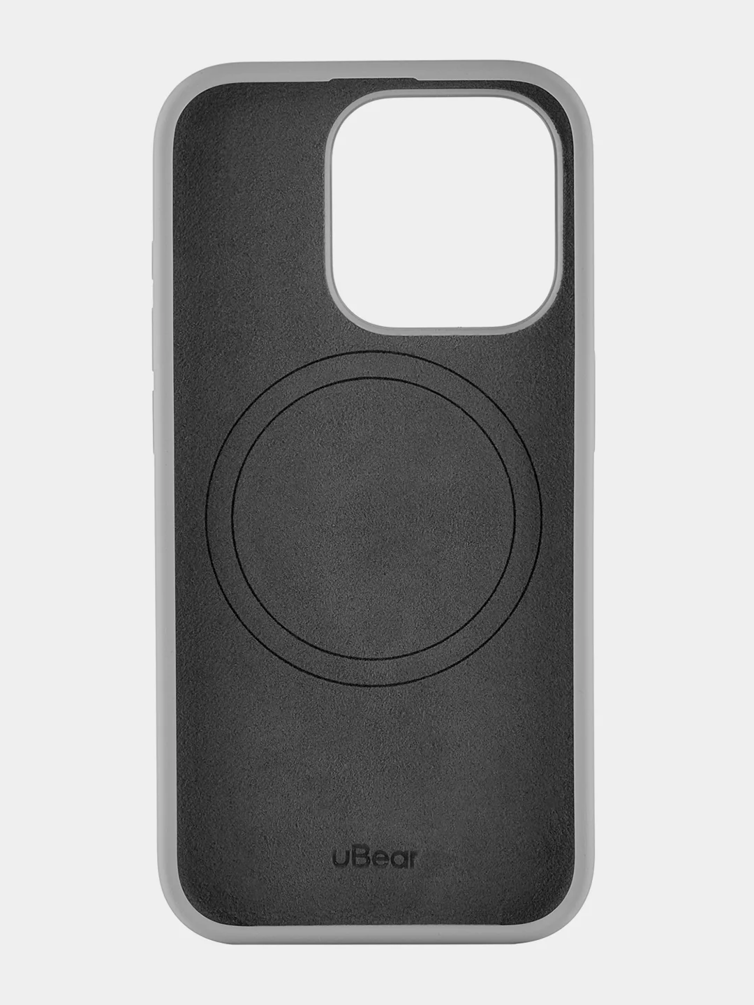Серый чехол для iPhone 15 Pro uBear Touch Mag Case, MagSafe совместимый, софт-тач