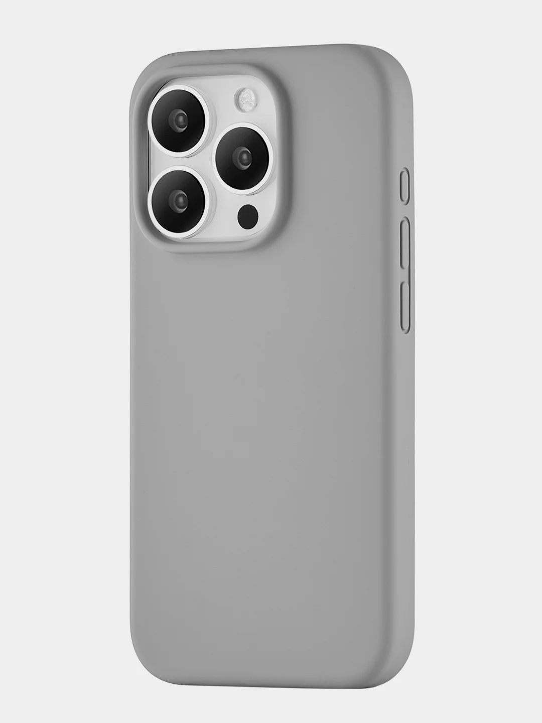 Серый чехол для iPhone 15 Pro uBear Touch Mag Case, MagSafe совместимый, софт-тач