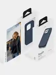 Темно-синий чехол для iPhone 15 Pro uBear Touch Mag Case, MagSafe совместимый, софт-тач