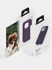 Фиолетовый чехол для iPhone 15 Pro uBear Touch Mag Case, MagSafe совместимый, софт-тач