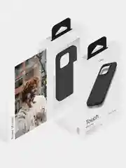 Черный чехол для iPhone 15 Pro uBear Touch Mag Case, MagSafe совместимый, софт-тач