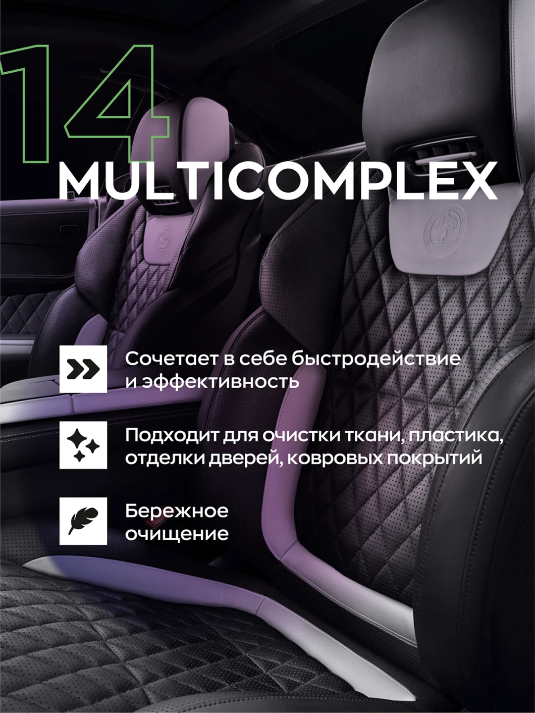 Средство для химчистки салона авто / очиститель интерьера Smart Open MULTICOMPLEX 1л