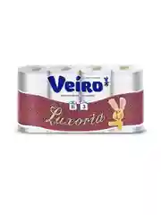 Туалетная бумага Veiro Luxoria белая 3-слойная 8 рулонов