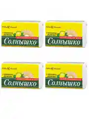 Хозяйственное мыло "СОЛНЫШКО" Лимон 4 шт по 140 гр.