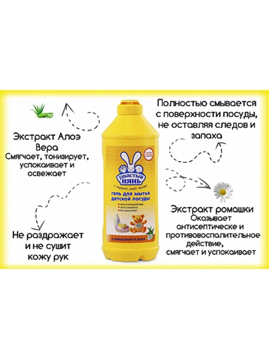 Гель для мытья детской посуды Ушастый нянь набор 2 шт