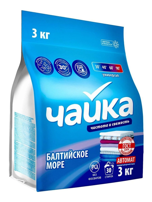 Стиральный порошок Чайка 3 кг Автомат Балтийское Море