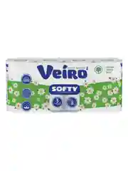 Белый туалетная бумага Veiro Softy 3сл. 8шт. Белая.