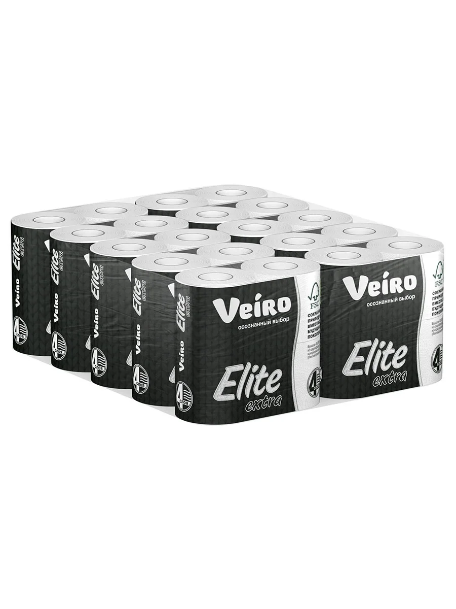 Туалетная бумага Veiro Elite 4 сл 40 рулонов