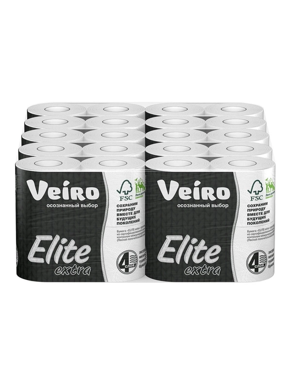 Туалетная бумага Veiro Elite 4 сл 40 рулонов
