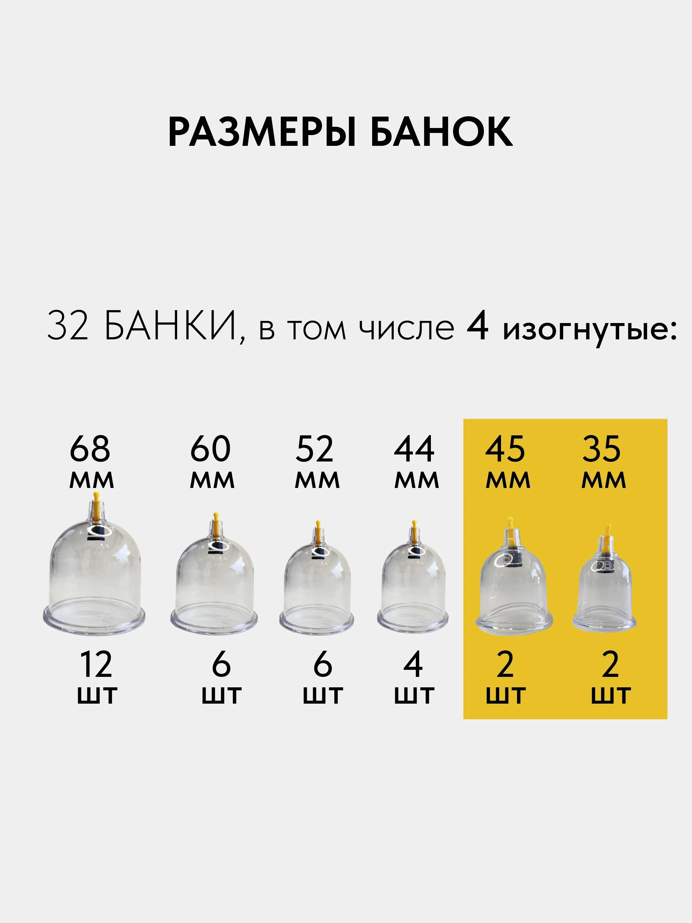 Вакуумные банки для массажа и хиджамы, антицеллюлитные набор 32 шт  в контейнере с насосом