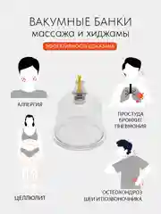 Вакуумные банки для массажа и хиджамы, антицеллюлитные набор 32 шт  в контейнере с насосом
