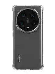 Прозрачный противоударный чехол для Xiaomi 14 Ultra силиконовый BROSCORP с усиленными углами
