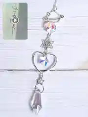 Бежевый ловец солнца подвеска, цвет Северное сияние+серебро
