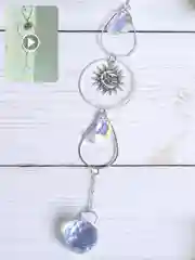 Аметистовый ловец солнца подвеска, цвет Северное сияние+серебро